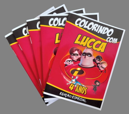 Livro de Colorir Personalizado - 16 Páginas - os Incríveis