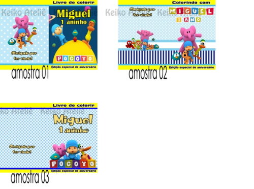 Livro de Colorir Personalizado - 16 Páginas - Pocoyo