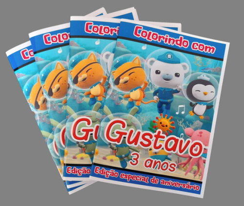 Livro de Colorir Personalizado - 16 Páginas -octonautas