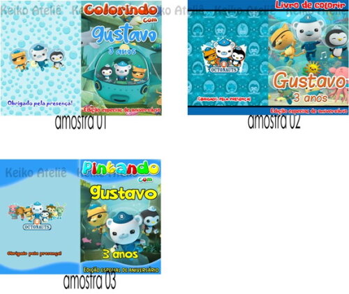 Livro de Colorir Personalizado - 16 Páginas -octonautas