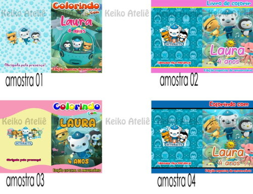 Livro de Colorir Personalizado - 16 Páginas -octonautas