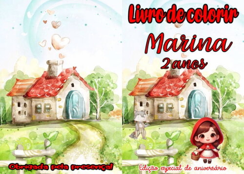 Livro de Colorir Personalizado - Chapeuzinho Vermelho