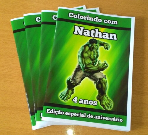 Livro de Colorir Personalizado - Hulk