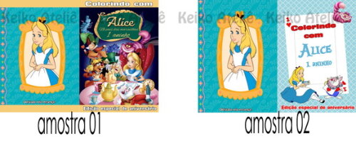 Livro de Colorir Personalizado -alice no País das Maravilhas