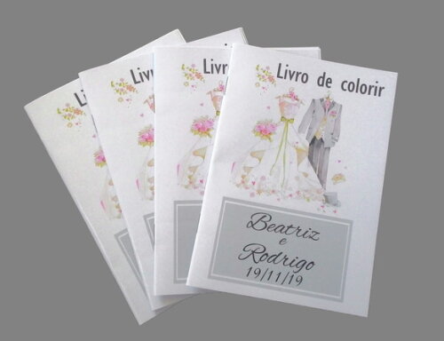 Livro de Colorir Personalizado Casamento