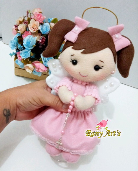 Anjinha Rosa com 20cm e Tercinho