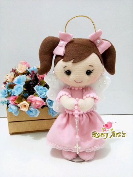 Anjinha Rosa com 20cm e Tercinho