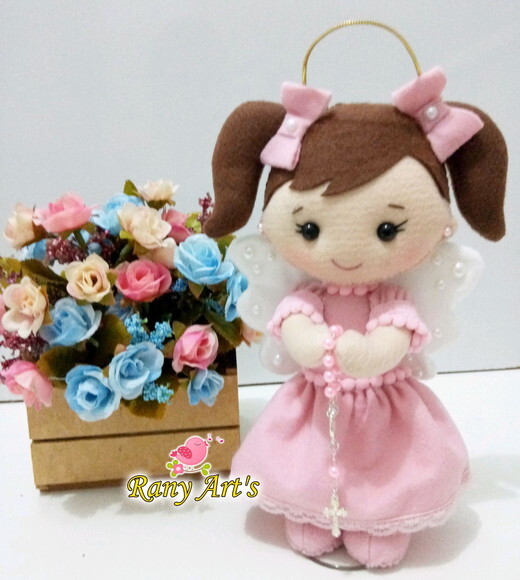 Anjinha Rosa com 20cm e Tercinho