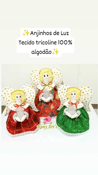 Anjinho de Luz - 3 Peças - Tecido 100% Algodao