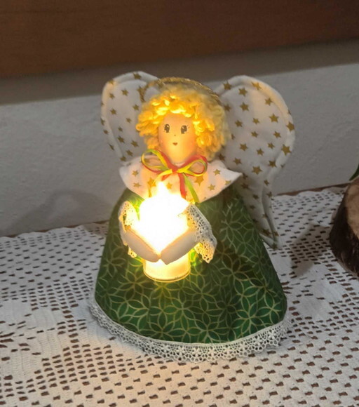 Anjo de Luz 26cm - Tecido 100% Algodao