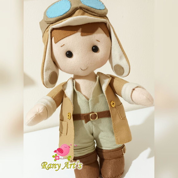 Aviador com 30cm , Menino Baloeiro