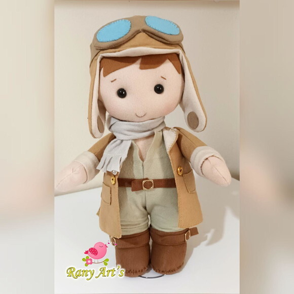 Aviador com 30cm , Menino Baloeiro