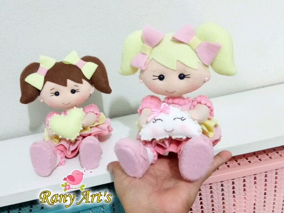 Boneca Chuva de Amor com 15cm para Lembrancinha Kit com 10