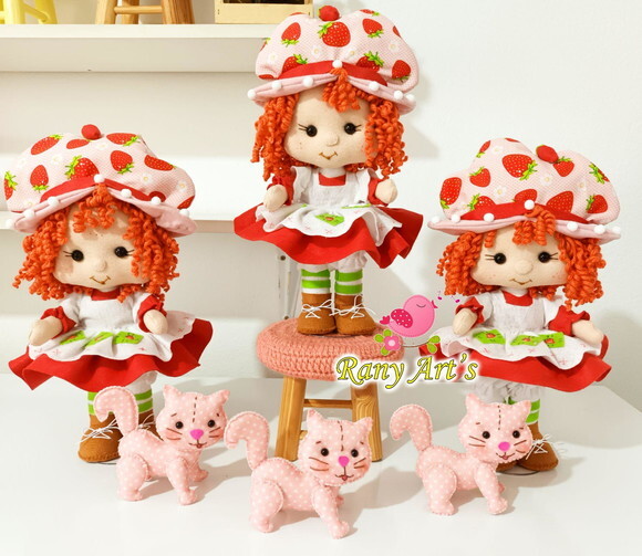 Boneca Moranguinho Vintage Kit com 6