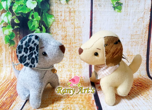 Cachorrinho em Feltro - 3d com 15cm