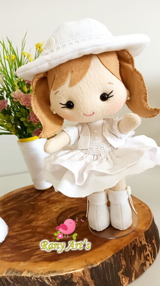 Casal de Noivos Country com 25cm