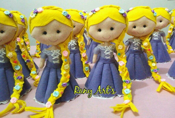 Centrinho de Mesa Rapunzel, 12 Unidades de 20cm