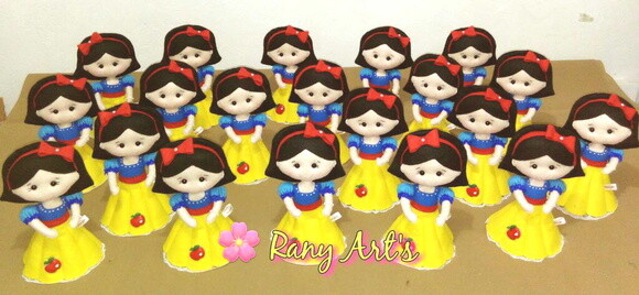 Centrinhos de Mesa Branca de Neve com 20cm Kit com 12 Unidad