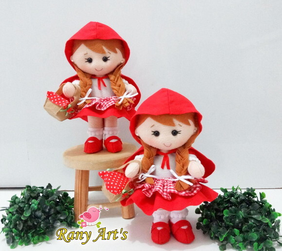 Centrinhos de Mesa Chapeuzinho Vermelho 20cm Kit com 6 Unida