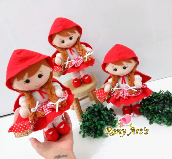 Centrinhos de Mesa Chapeuzinho Vermelho com 20cm