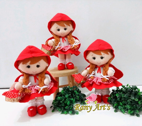 Centrinhos de Mesa Chapeuzinho Vermelho com 20cm