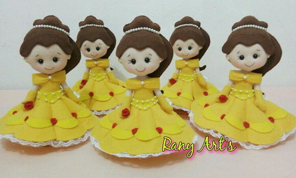 Centrinhos de Mesa Princesa Bela com 20cm Unidade