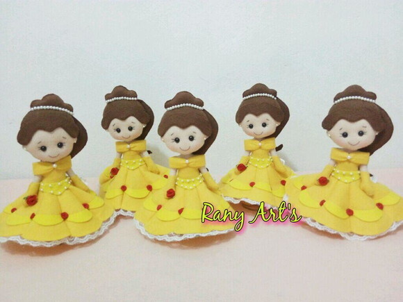 Centrinhos de Mesa Princesa Bela com 20cm Unidade