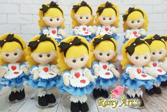 Centro de Mesa Alice 20cm Kit com 12 Boencas