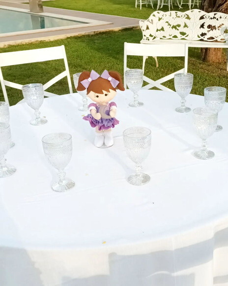 Centro de Mesa Boneca com Lua e Estrela 25cm - Kit com 10