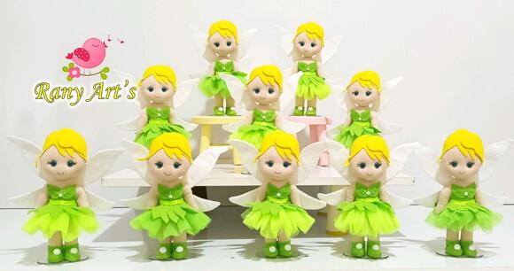 Centro de Mesa Fadinhas Tinker Bell com 20cm - Kit com 10