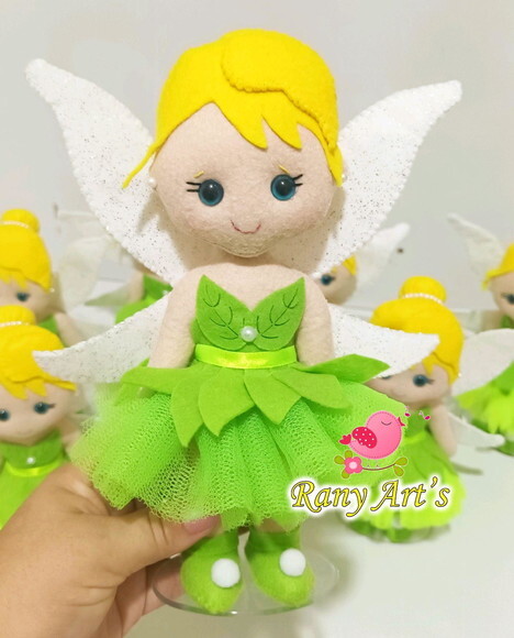 Centro de Mesa Tinker Bell com 25cm - Kit com 10 Bonecas