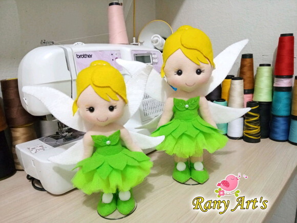 Centro de Mesa Tinker Bell com 25cm - Kit com 10 Bonecas