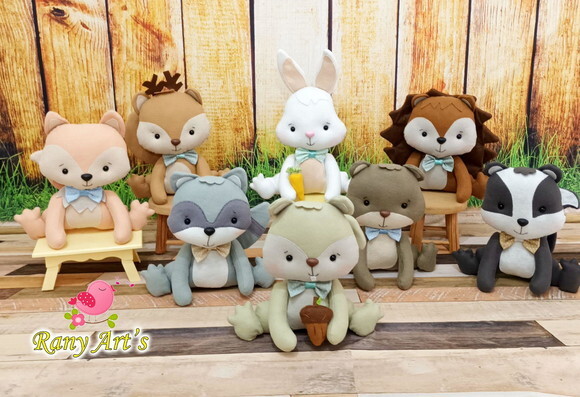 Centros de Mesa Bosque Encantado com 20cm Kit com 12 Unid