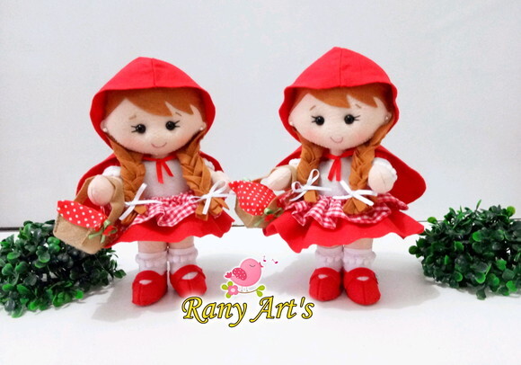 Centros de Mesa Chapeuzinho Vermelho com 25cm - Kit com 10 U