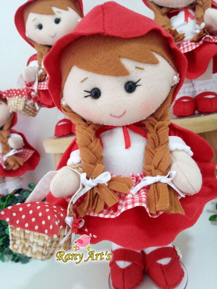 Centros de Mesa Chapeuzinho Vermelho com 25cm - Kit com 10