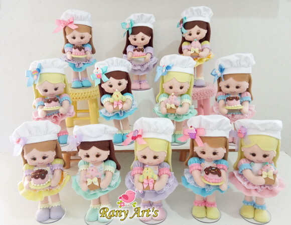 Centros de Mesa Confeiteiras com 20cm Kit com 12 Unidades