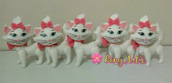 Centros de Mesa Gata Marie 12 Unidades