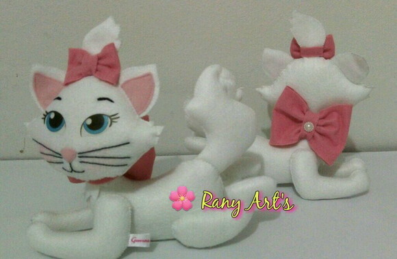 Centros de Mesa Gatinha Marie - Kit com 10