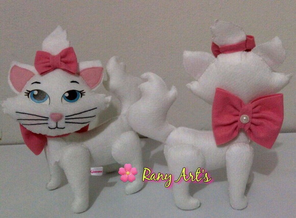 Centros de Mesa Gatinha Marie - Kit com 10