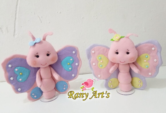 Centros de Mesa Jardim das Borboletas 20cm - Kit com 10