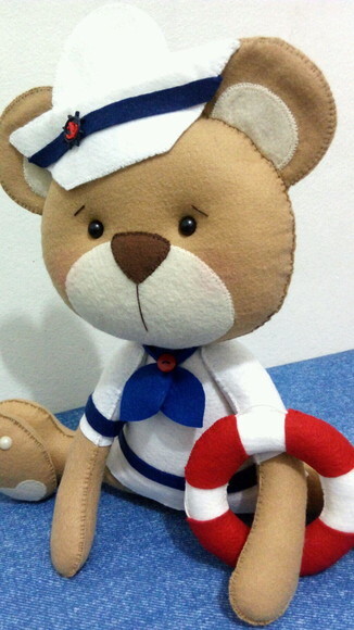 Centros de Mesa Urso Marinheiro com 20cm