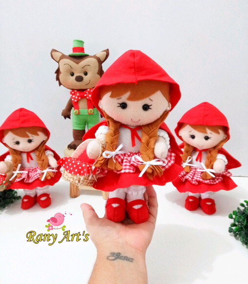 Chapeuzinho Vermelho e Lobo Mau 20cm
