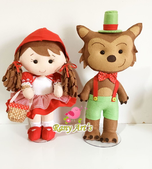 Chapeuzinho Vermelho e Lobo Mau 30cm