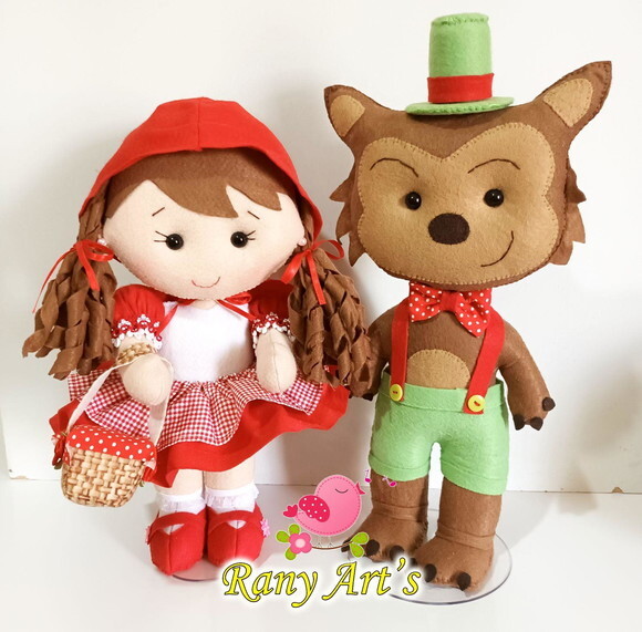 Chapeuzinho Vermelho e Lobo Mau 30cm