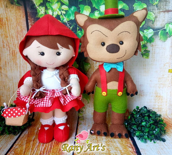 Chapeuzinho Vermelho e Lobo Mau 30cm