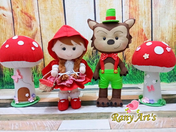 Chapeuzinho Vermelho e Lobo Mau Com.cogumelos