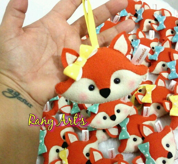 Chaveiro Raposinha - Chaveiro Raposa - Kit com 12