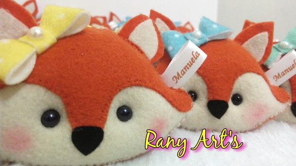 Chaveiro Raposinha - Chaveiro Raposa Kit com 12
