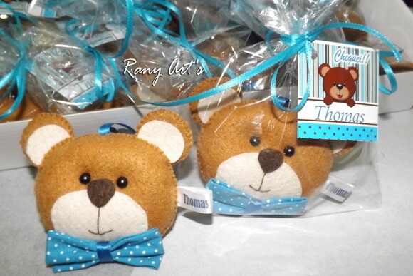 Chaveiros de Ursinhos Personalizados Kit com 20