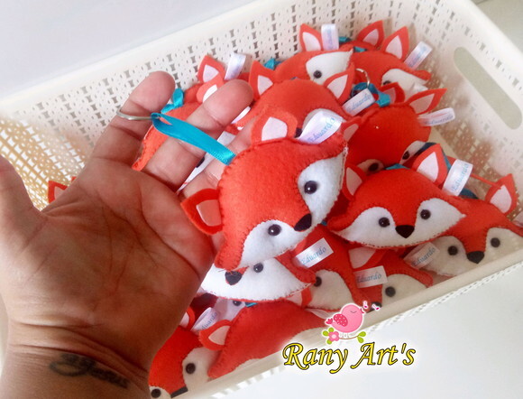 Chaveiros Personalizados de Raposinhas - 20 Unidades